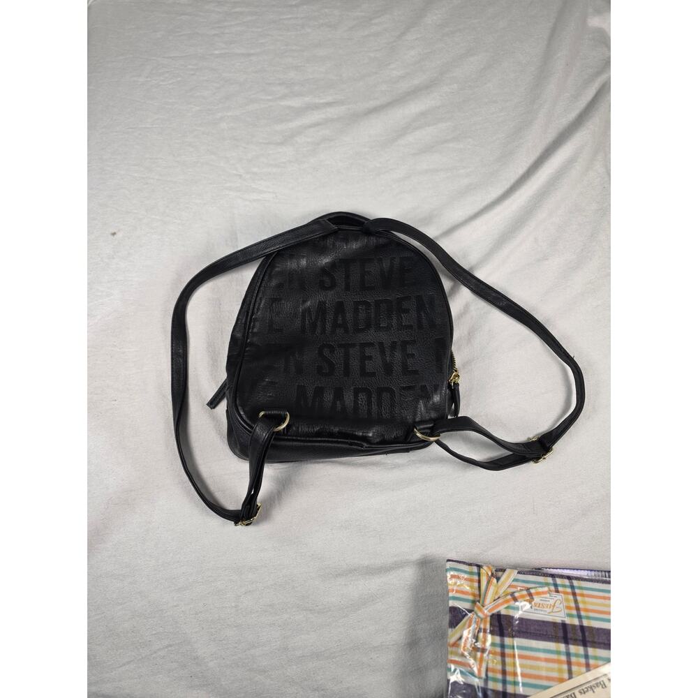 Steve Madden Womens Small Backpack Purse Monogram - Picture 10 of 10